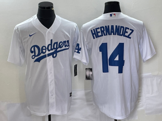 Los Angeles Dodgers #14 white jersey 2