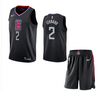 Clippers-2-Kawhi-Leonard-Black-City-Edition-Nike-Swingman-Jersey(With-Shorts)