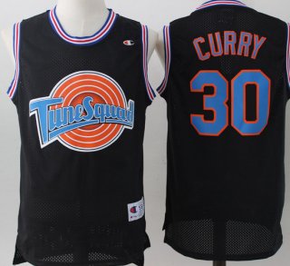 Tune-Squad-30-Stephen-Curry-Black-Stitched-Movie-Mesh-Basketball-Jersey