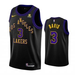 Los Angeles Lakers #3 Anthony Davis Black 2023-24 City Edition Stitched Basketball