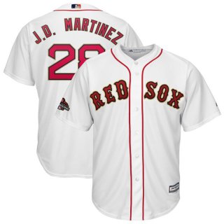 Red-Sox-28-J.D.-Martinez-White-Youth-2019-Gold-Program-Cool-Base-Jersey
