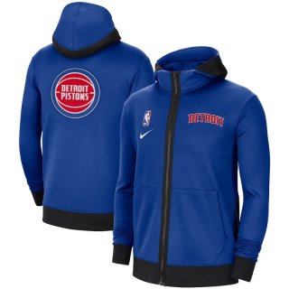 Nike Detroit Pistons Blue Authentic Showtime Performance Full-Zip Hoodie Jacket