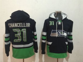 Seattle Seahawks #31 blue stitched hoodies