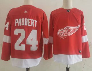Men's Detroit Red Wings #24 red Stitched Jersey