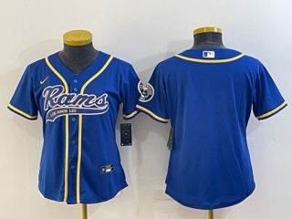 Los Angeles Rams Blank Royal With Patch Cool Base Stitched Baseball
