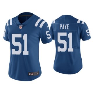 women Indianapolis Colts #51 Kwity Paye Blue Vapor Untouchable Limited Stitched