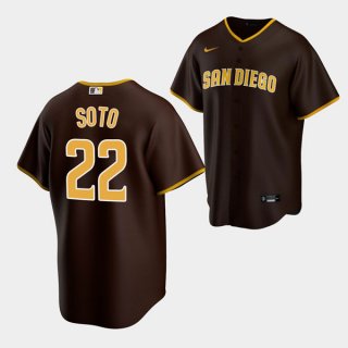 San Diego Padres #22 Juan Soto coffe jersey