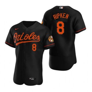 Baltimore Orioles #8 Cal Ripken Black Flex Base Stitched MLB Jersey