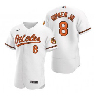 Baltimore Orioles #8 Cal Ripken Jr. White Flex Base Stitched MLB Jersey