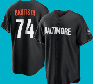 Baltimore Oriole #74 Felix Bautista black 2023 city jersey