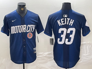 Detroit Tigers #33 Colt Keith blue city jersey 2