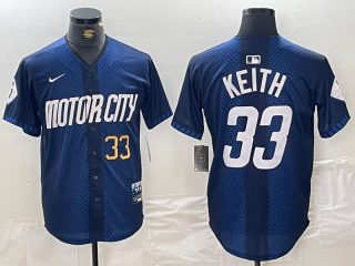 Detroit Tigers #33 Colt Keith blue city jersey 4