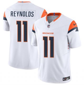 Denver Broncos #11 Josh Reynolds White 2024 F.U.S.E. Vapor Limited Football Stitched