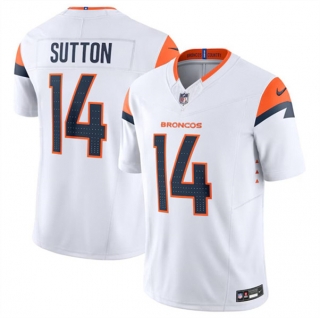 Denver Broncos #14 Courtland Sutton White 2024 F.U.S.E. Vapor Limited Football