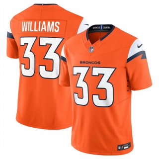 Denver Broncos #33 Javonte Williams Orange 2024 F.U.S.E. Alternate Vapor Limited
