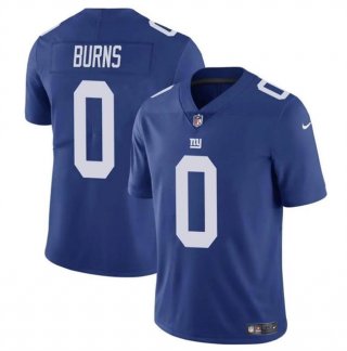 New York Giants #0 Brian Burns Blue Vapor Untouchable Limited Football Stitched Jersey