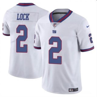 New York Giants #2 Drew Lock White Limited Football Stitched Jersey