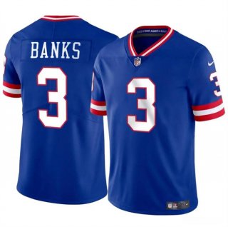 New York Giants #3 Deonte Banks Royal Throwback Vapor Untouchable Limited