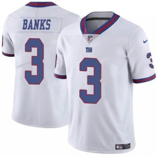 New York Giants #3 Deonte Banks White Limited Football Stitched Jersey