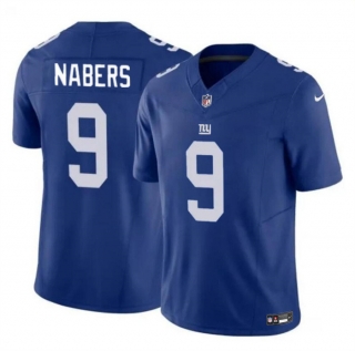 New York Giants #9 Malik Nabers Blue 2024 Draft F.U.S.E. Vapor Untouchable Limited