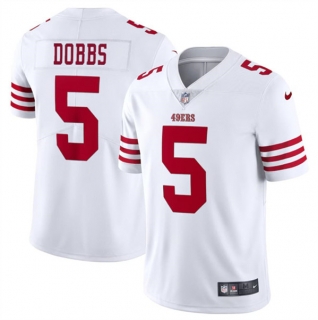San Francisco 49ers #5 Josh Dobbs White Vapor Untouchable Limited Football