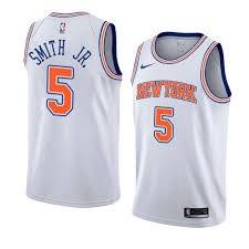 New York Knicks #5Smith JR. white jersey