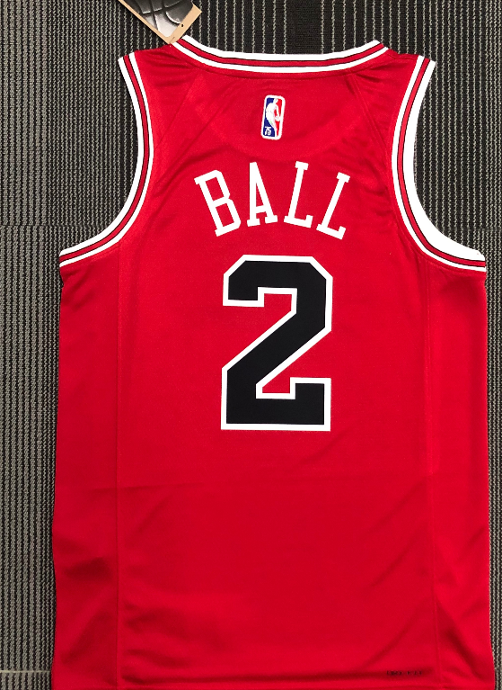 Chicago Bulls#2 Ball red 75th jersey