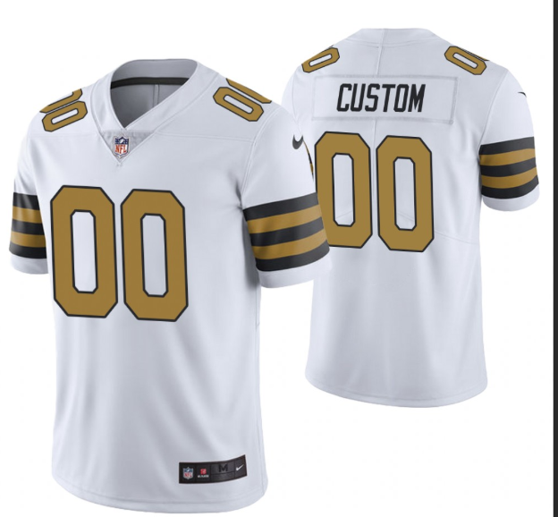 New Orleans Saints gold rush custom youth jersey